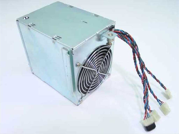 Delta DPS-118AB 118W server power supply, three-quarter view showing 80mm cooling fan and multiple output connector cables