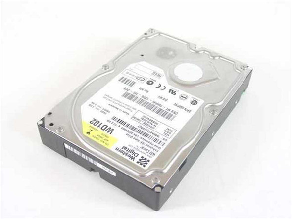 Western Digital WD102BB 10.2GB 3.5 inch IDE hard drive — angled top view showing Western Digital branding and drive label
