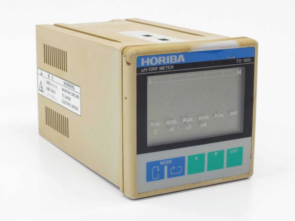 Horiba TD-950 E pH/ORP Panel Meter – front panel with LCD display and MODE/ENT buttons, angled left view