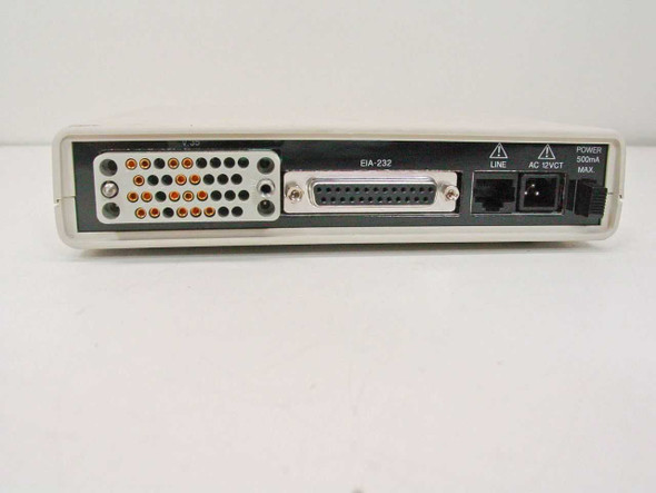 ADC Kentrox D-SERV 56 DSU/CSU 78285 — straight rear panel view showing EIA-232 DB-25 connector, LINE RJ-11 jack, and IEC-style power connector with 500mA label