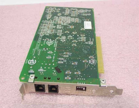 Hayes 5113AM ISA Modem – bottom-side PCB view showing solder side and ISA edge connector