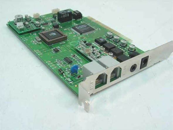 Guardtec Com-Guard PCI V1.0 Card 2301-0012 – angled front view showing Xilinx Spartan XCS20VL FPGA, RJ-11 and 3.5mm bracket connectors, and green PCB components