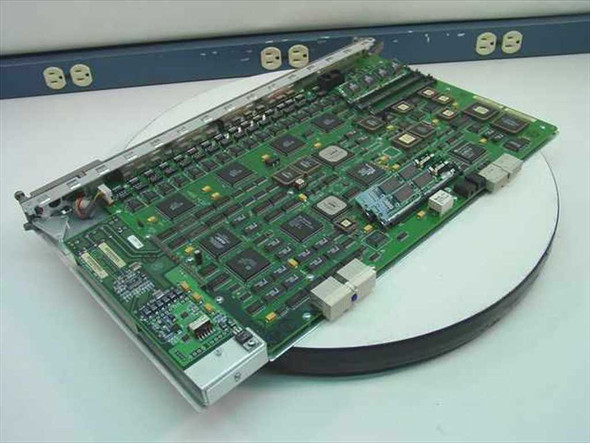 Bay Networks 5328 switch host module — angled top view showing board components and left-side sub-board assembly