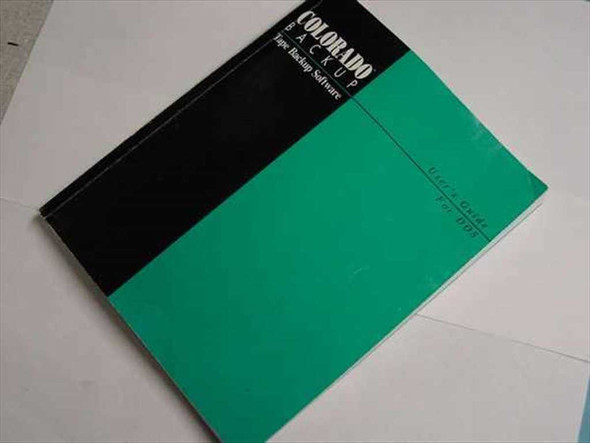 Colorado Memory Systems F937 Tape Backup Software User's Guide for DOS – front cover, black and green design