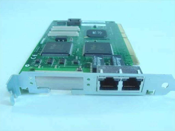 Compaq 338478-001 Dual Port 10/100 I-Base Board – side view showing dual RJ-45 ports and PCI edge connector