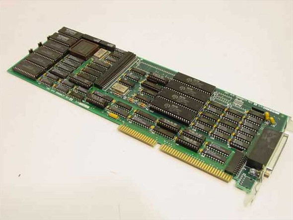 Digi DigiBoard 30000674 16-bit ISA controller card – top component side angled view showing full board length and IC population