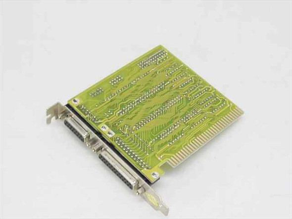 Goldstar GW451C V2 ISA Multi I/O Card — solder side view showing DB25 parallel port and serial port connectors on bracket