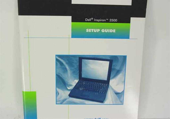 Dell Inspiron 3500 Setup Guide 8233D — front cover showing laptop illustration and Dell branding