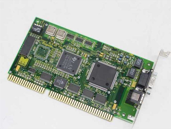 Madge Smart 16/4 AT Ringnode 152-048-06 Token Ring ISA Card – top component side showing main controller ICs and ISA edge connector