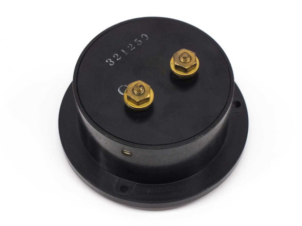Triplett 331-S panel meter rear view showing three brass binding post terminals and black bakelite back