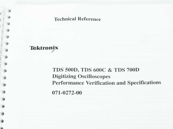 Tektronix 071-0272-00 Technical Reference — inside title page showing full document title and part number