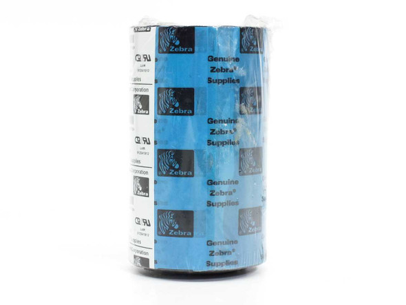 Zebra 5319 Performance Wax Ribbon FZB11019LJ — sealed roll in original blue and white packaging, front view