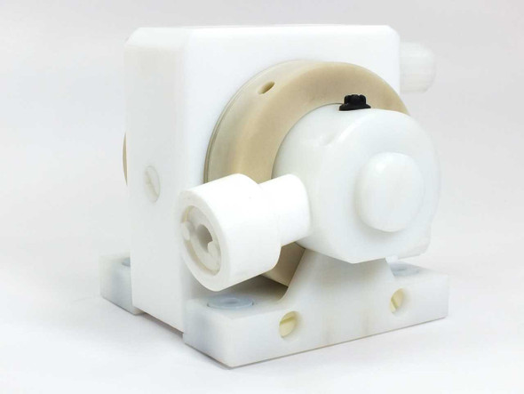 Wilden Unitec AODD pump – right side view showing air inlet port and diaphragm housing detail