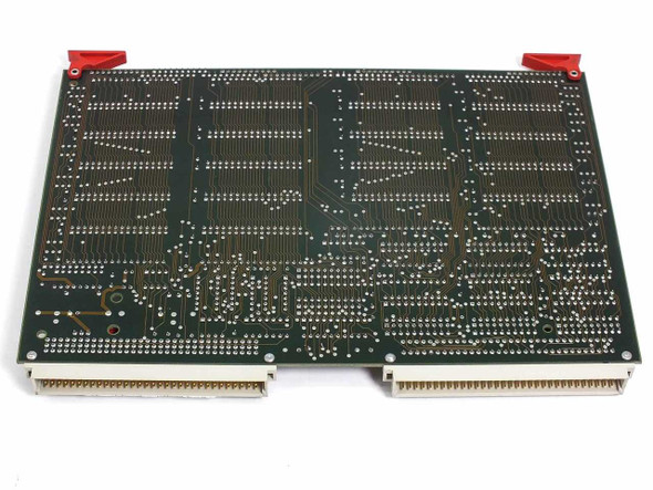 Netstal MEM2 Sycap board — bare solder-side PCB showing dual card-edge connectors and trace routing