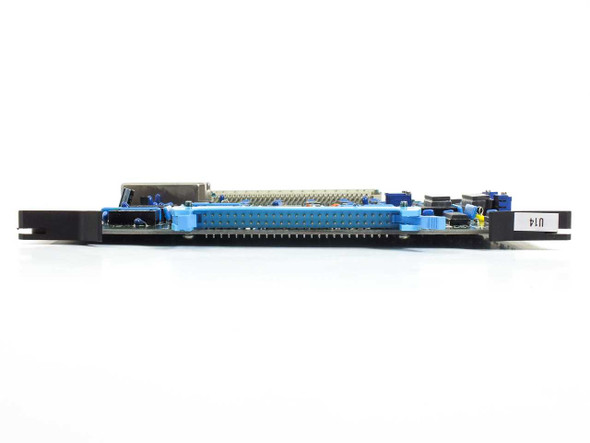 JEOL BP101753-01 board – right-side edge view showing card-edge connector and blue component housing