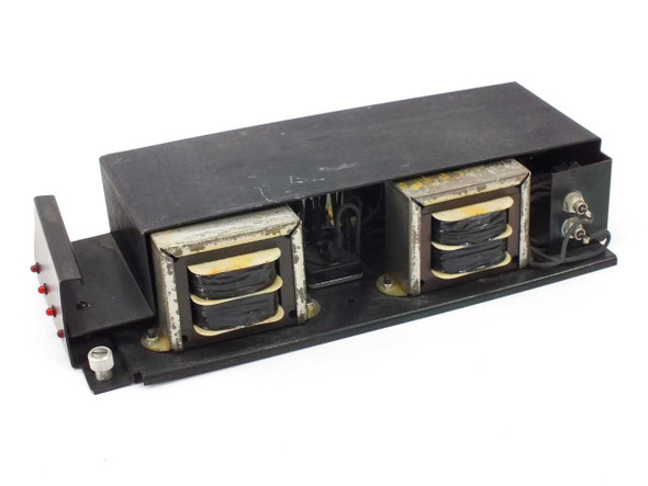 Datatel DCP1110 AC/DC Transformer Plug-In Module – left-side view showing two transformer cores and indicator panel