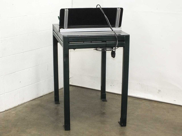 ECD Ovonics QA4-850-000 Connector Tester station — full rear-right view showing power cable and stand