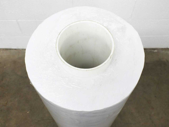 Solopower CPN121 solar roll top view showing hollow core tube and tightly wound white roll material