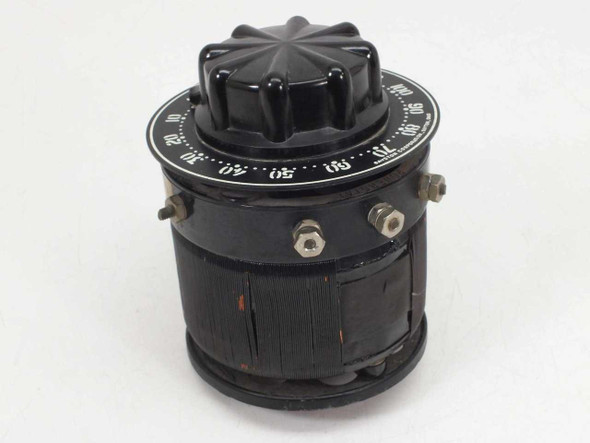 Superior Electric Powerstat Type 20 variac – front view showing rotary dial and black cylindrical body