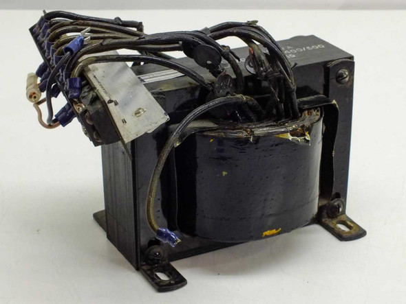 Unbranded 11064 Toroidal Transformer 345VA – rear-right view showing insulation wrap condition and wire harness routing