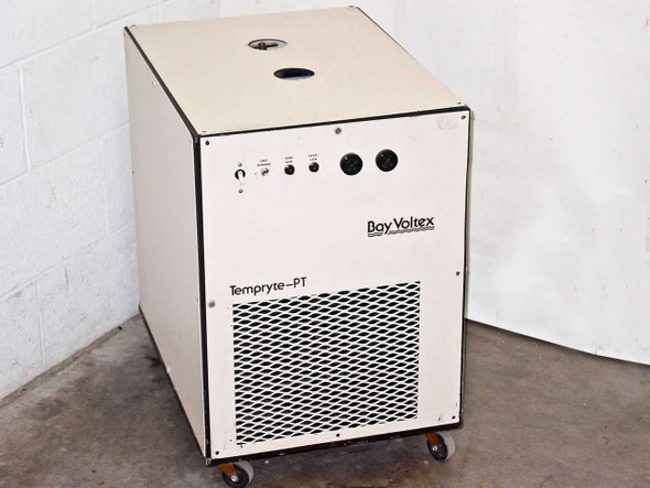 Bay Voltex Tempryte PT PT-0550-AC air cooled chiller – front and right side view showing cream enclosure and front panel controls