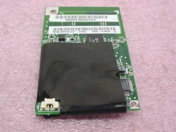 Gateway BA92-01485A Solo 5350 analog modem card – top side showing barcode label and black RF shield