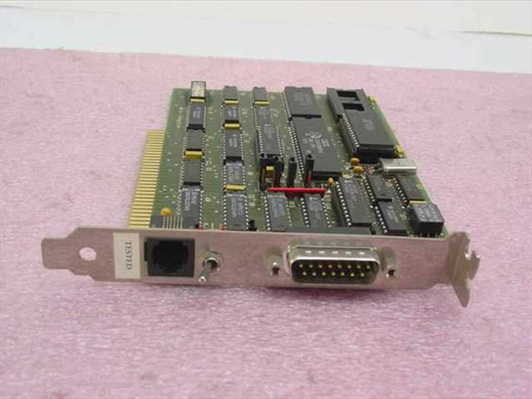 Micro Integration 0710C 8-bit ISA TERM card – front component side showing RJ11 and DB15 bracket connectors