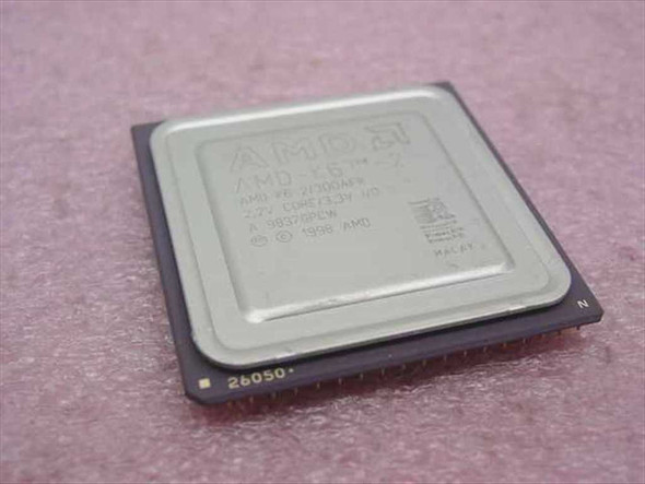 AMD K6-2/300AFR processor – top view of 321-pin ceramic PGA package
