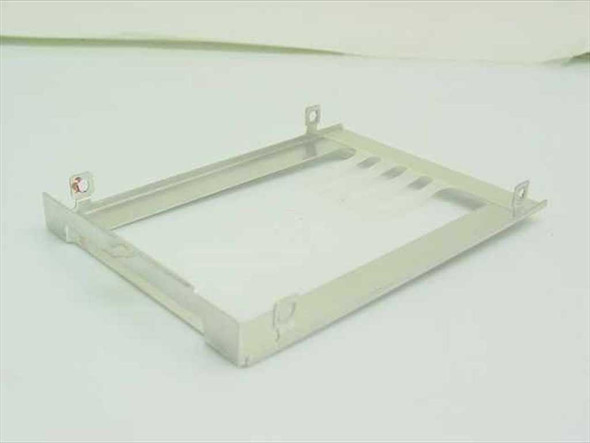 Toshiba Portege hard drive caddy bracket viewed from the side showing mounting tabs and frame depth