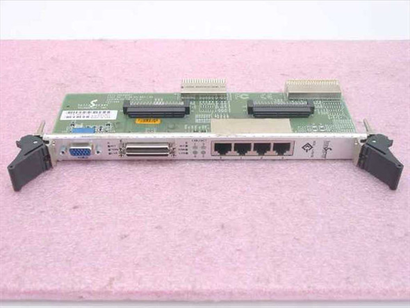 IntraServer ITI-8241C-R 6U cPCI Rear I/O Module front panel showing VGA port, SCSI connector, and four RJ-45 Fast Ethernet ports