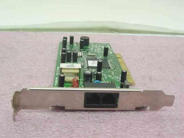Compaq 337550-001 56K internal PCI data fax modem card – front view showing PCI edge connector and RJ-11 port on bracket