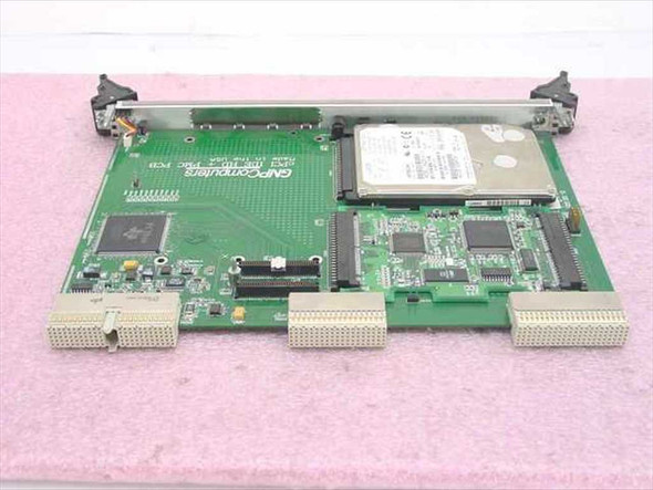GNP PDSi cPCI IDE PMC Card 1-502703 — rear/underside view showing J1, J3, J5 CompactPCI backplane connectors and full PCB layout with HDD and PMC module