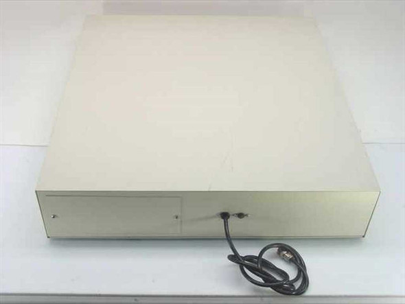 Unbranded locking cash drawer – rear view showing BNC interface cable attached