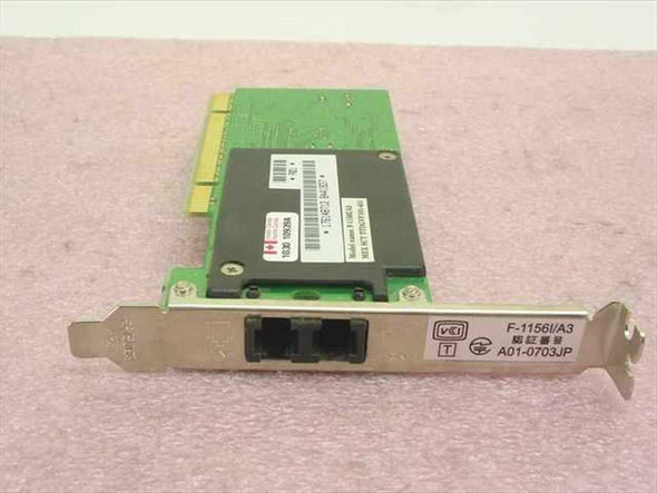 Sony F-1156I/A3 PCI modem card – front bracket view showing RJ-11 port and VCI certification label