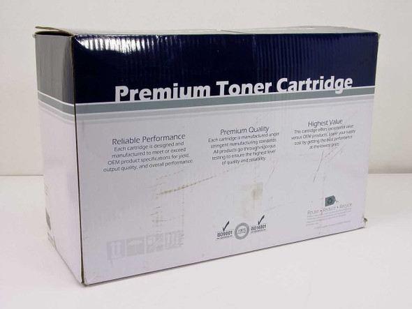 HE-C3909A toner cartridge box rear panel showing ISO9001 and ISO14001 certification marks