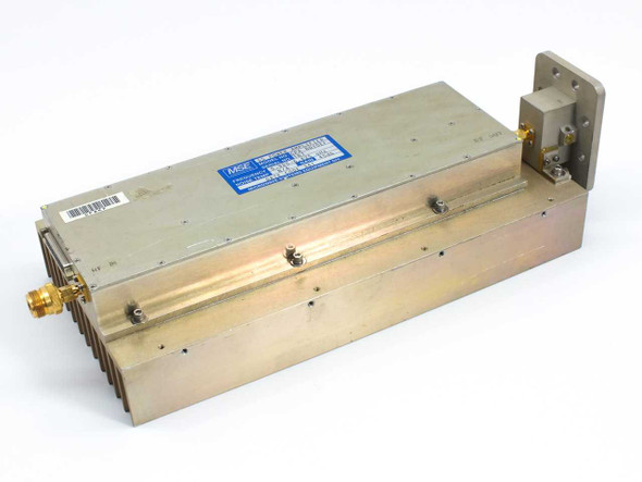 MSE CPA 6010EF SS Power Amplifier – top and left side view showing heatsink fins and SMA input connector with blue label