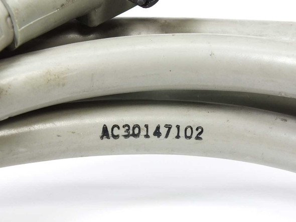 Amphenol AC30147102 part number label stamped on cable jacket close-up