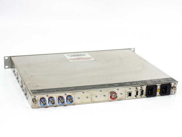 ARG 1900 Receiver – rear panel showing BNC ASI output ports, telecom BNC input, DB9, RJ45, and dual IEC power inlets