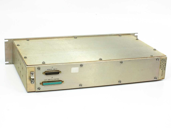 LNR 506004259 Tridundant LNA Remote Channel Select Monitor – rear three-quarter view showing D-sub Remote Input and Ext Mon & Control connectors