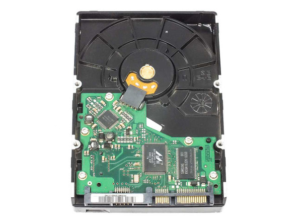 Samsung HD161HJ 160GB hard drive – PCB and platter assembly view showing controller board and SATA connector