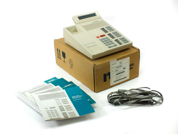 Nortel Meridian M5209T NTBX90EA ISDN office telephone in ASH with original box, line cord, and documentation guides