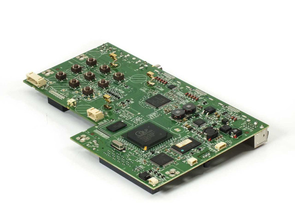 InFocus IN104 4H.13201.A00 main board – top-down view showing Texas Instruments DLP chip and board components