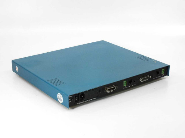 Spirent DLS 90 DLS90/26-9.35 – rear-left three-quarter view showing rear panel connectors and IEC power inlet