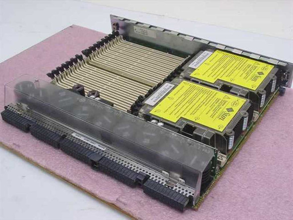 Sun Microsystems 525-1387-17 CPU Memory Board — top view from opposite angle showing memory SIMM slots, CPU sub-boards, and edge connectors