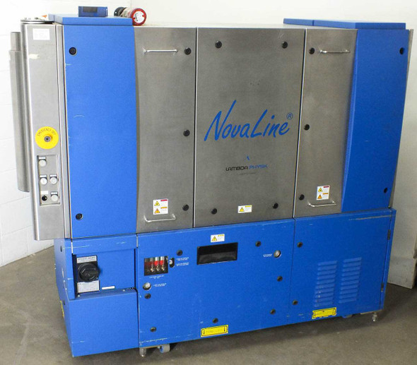 Lambda Physik NovaLine K2020B excimer laser system – front view showing blue cabinet enclosure and NovaLine branding