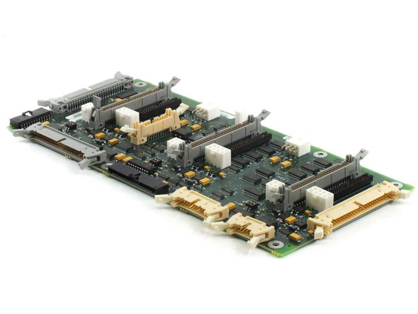 HP C1104-66501 Interposer PC Board – angled top view showing full board layout with multiple connectors and ICs
