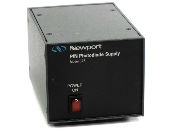 Newport 875 PIN Photodiode Supply – front panel showing Newport logo, model label, and red POWER ON rocker switch