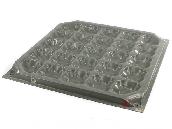Tate CCN1250 ConCore 1250 floor tile – underside view showing steel-welded cementitious core structure with grid pattern