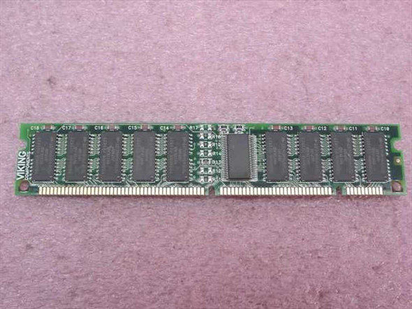 Viking Components VE4721B4EN3-SN01 32MB EDO DIMM – full top-side view showing green PCB and memory chips