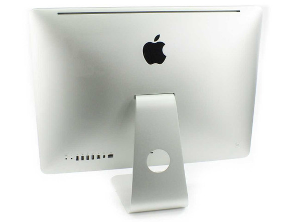 Apple iMac MC508LL/A A1311 21.5-inch Mid-2010 – rear view showing aluminum enclosure, stand, and port array